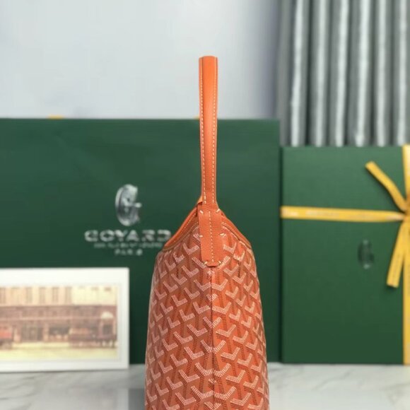 Goyard Orange Classic Pattern Mini Hobo Bag with Pocket - Picture 3 of 9